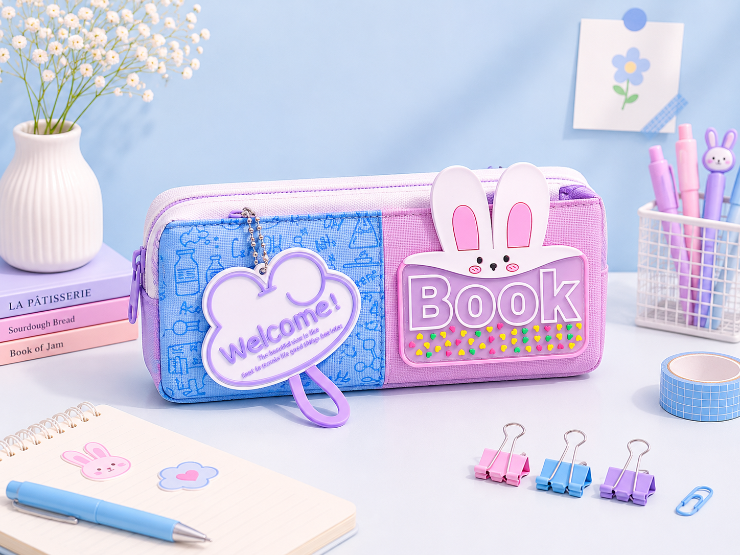 Book tag pouch