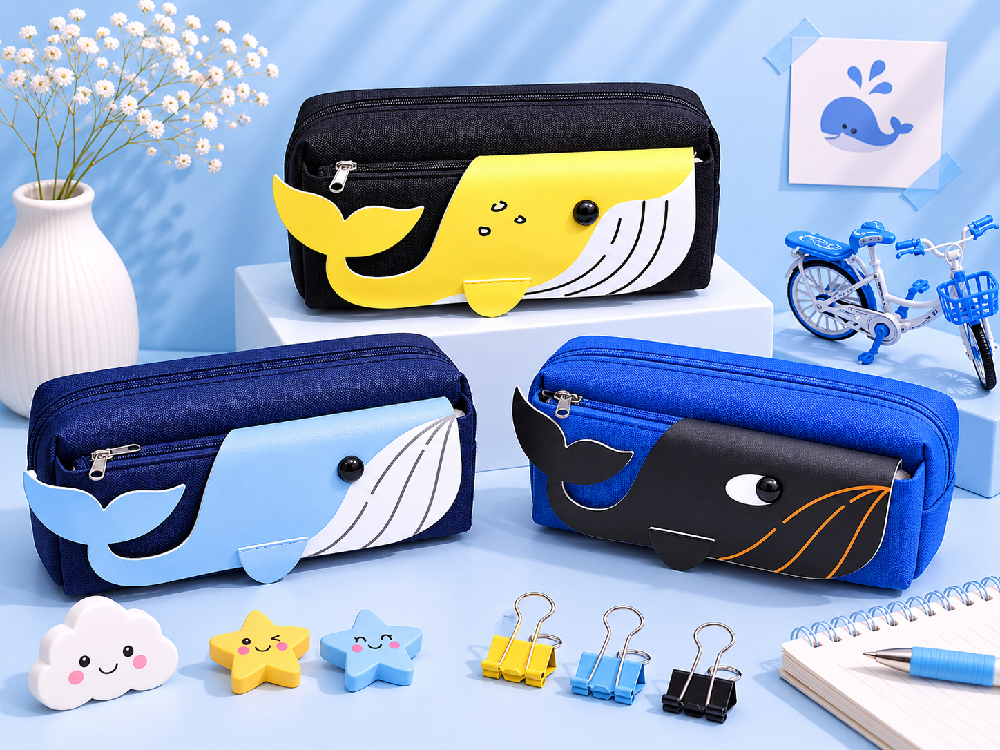 Whale theme pouch