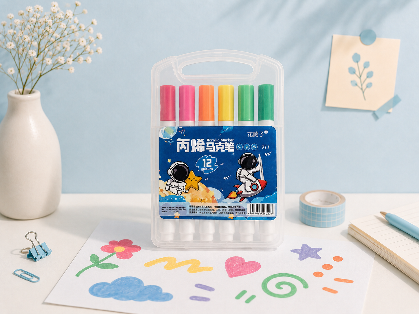 Acrylic markers | 12 Shades