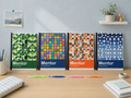 Meeting Notes Writing Pad | Single Line | 40 Pages | Includes Single-Use Pen | Pack of 4