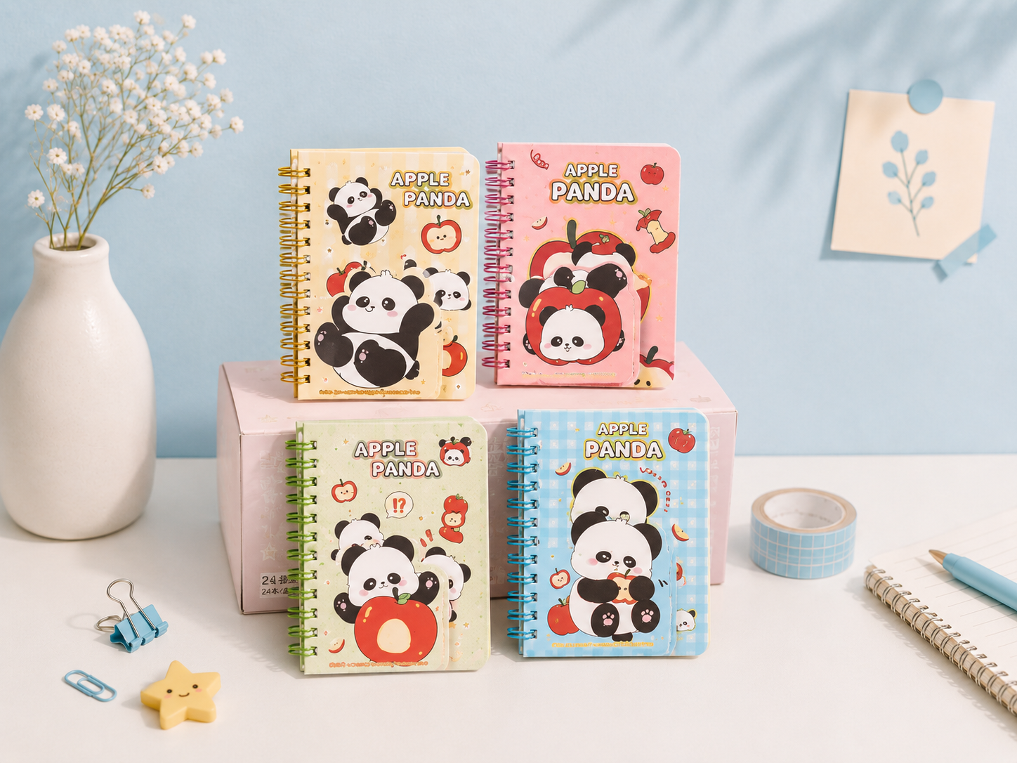 Cute panda kids diary