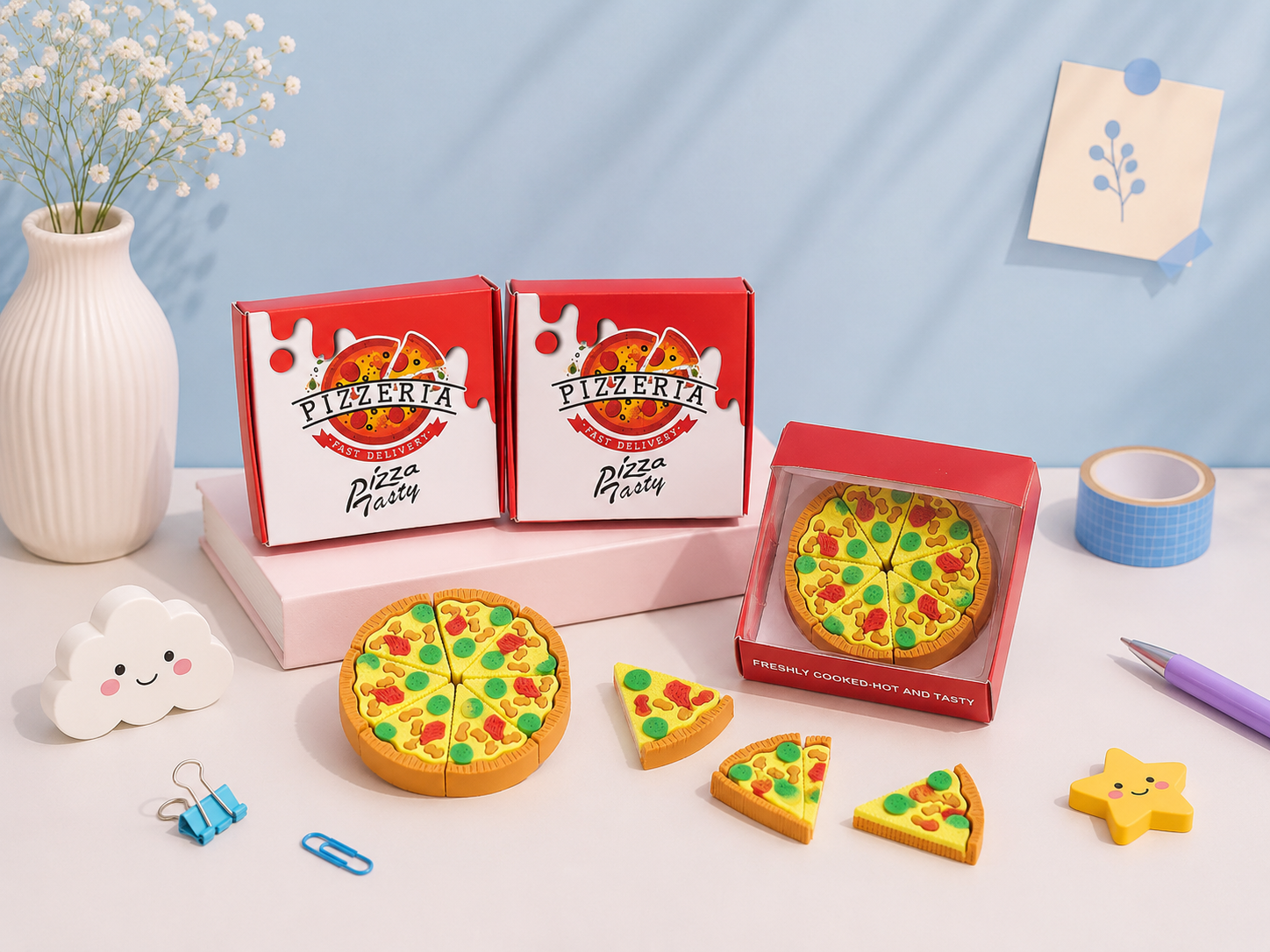 Pizza theme eraser