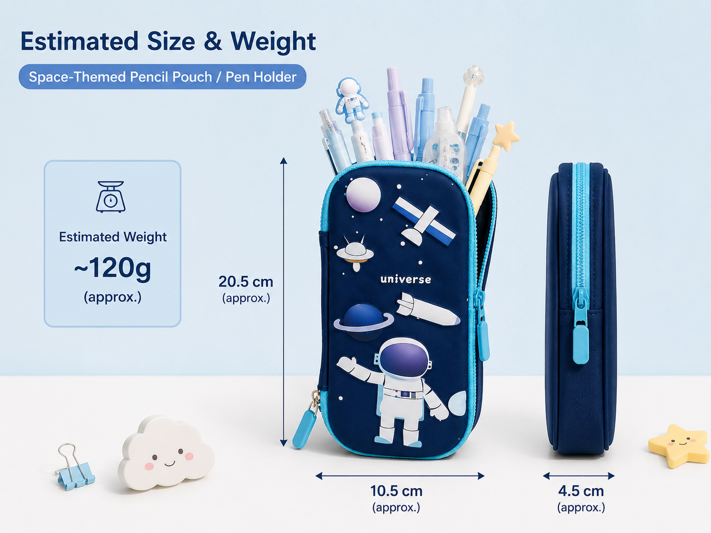 Space pencil pouch