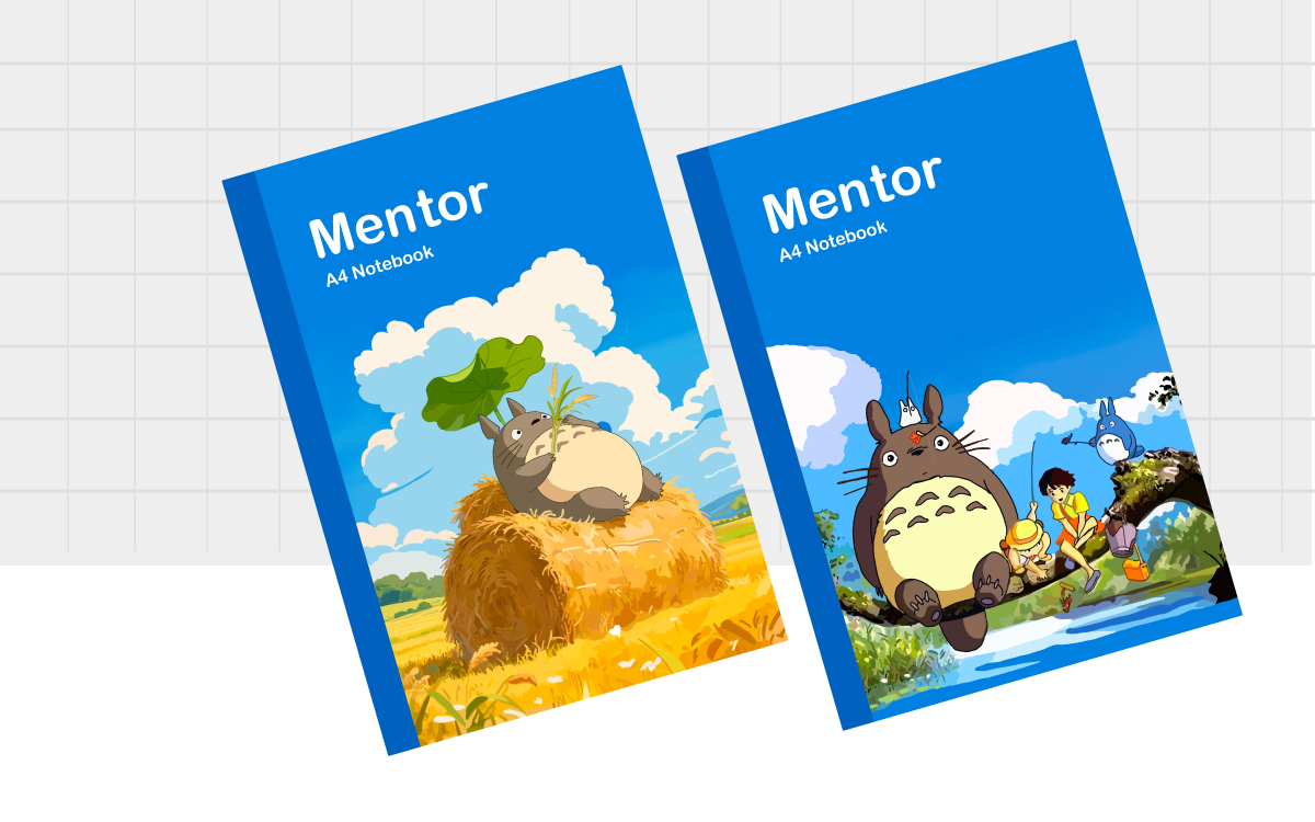 A4 Notebook 200 Page Unruled (Pack of 2)