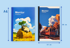 Mentor Long Book Pack of 6 | 148 Page | Single line, Plain
