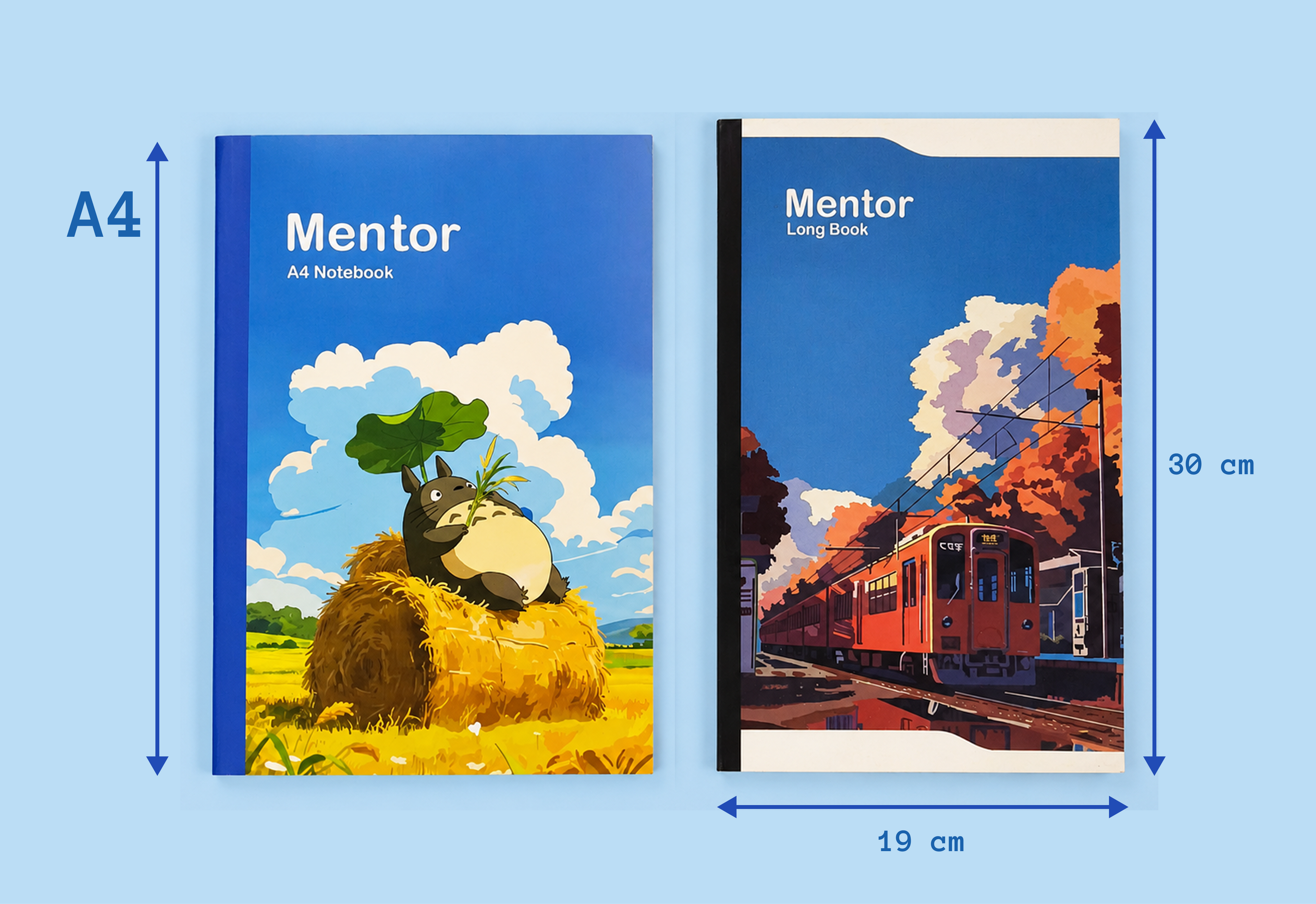 Mentor Long Book Pack of 6 | 148 Page | Single line, Plain